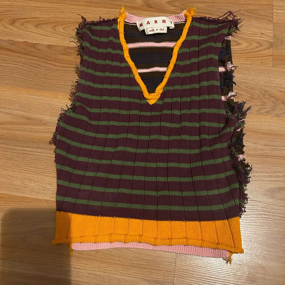 Marni Purple and Orange Knit Top